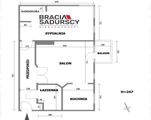 2-pok, Podgórze Duchackie, z balkonem