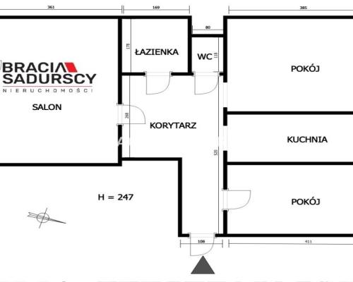 3 pok 58m2 Bieńczyce Blisko Placu Centralnego