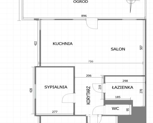 3 pokoje Zabierzów, bezczynszowe z ogródkiem
