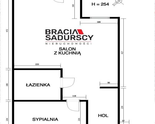 2 pokoje z aneksem | Parter | 45,5 m² | Krowodrza