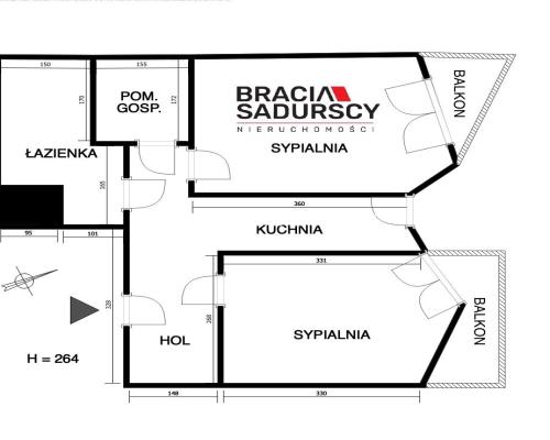 Mieszkanie dwupokojowe na osiedlu strzeżonym