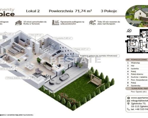 Spok&oacute;j, kt&oacute;ry pokochasz  
Apartamenty Zgłobice to kameralna inwestycja w spokojnej, zielonej okolicy blisko Tarno