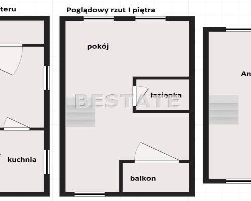 Deweloperskie, piętrowe wille z antresolą, Krzyki