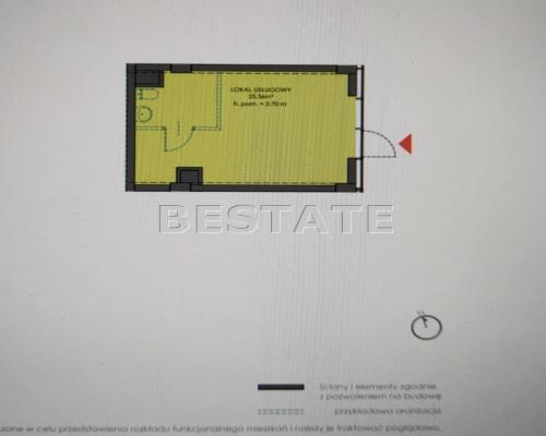 Deweloperski lokal usługowy 25,56 m2, Śródmieście