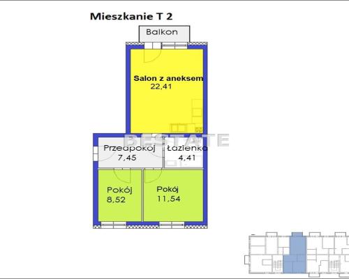 Nowe mieszkanie 3 pokojowe z balkonem