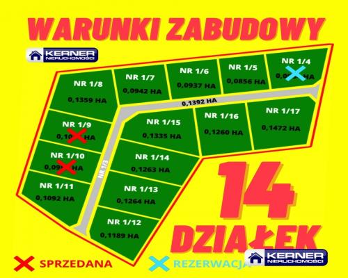 Działka 1/15 w kompleksie 14 działek z WZ