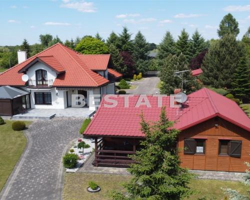 2 domy, bud gosp, garaże, działka 1,3 ha,staw