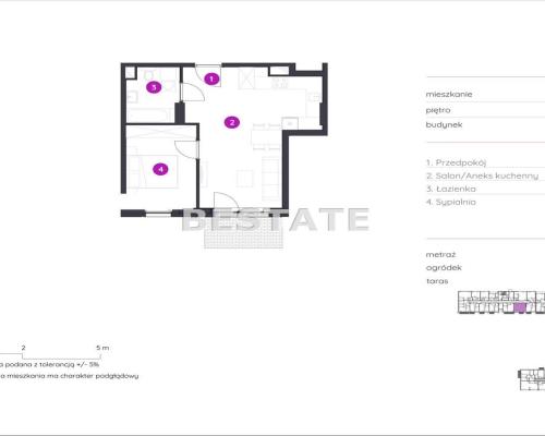 2 pokoje z tarasem i ogrodem, apartamenty Widzew