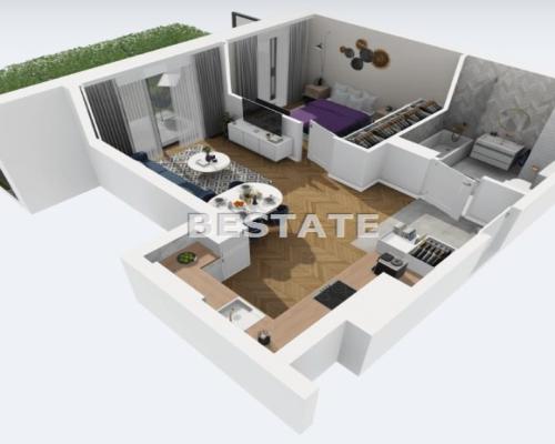 2 pokoje z tarasem i ogrodem, apartamenty Widzew