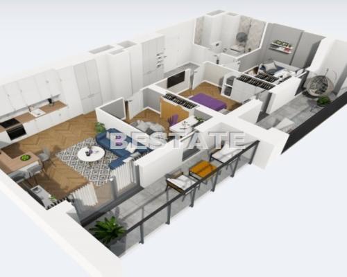 Apartament, 4 pokoje, loggia + blkon, Widzew