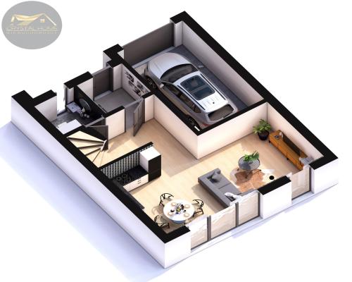 NOWOCZESNE DOMY SZEREGOWE W ŚWIDNICY / 124,33M2