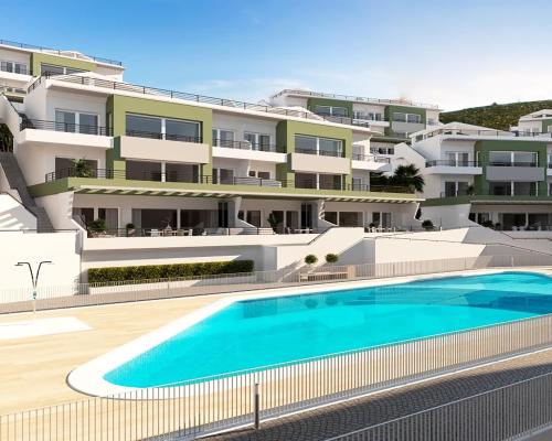 Penthouse z widokiem na góry i morze w Gandii