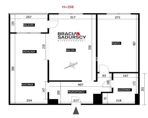 Sprzedam, duża kuchnia, 2-pok z balkonem