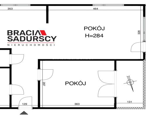 2pok 50m2 Prądnik Czerwony z 2 balkonami i garażem