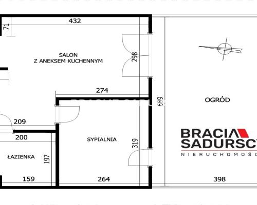 2 pokoje z ogródkiem - Zabłocie - 32,1m2