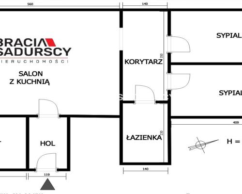 Mieszkanie 4-pokojowe | 55,5 m² | Nowa Huta