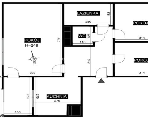 M-3 pok + kuchnia |54 M|piwnica|balkon| Kurdwanów