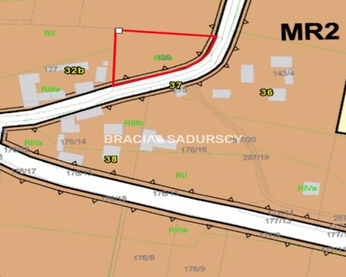 Działka budowlana 24,47 a, Damice blisko Krakowa