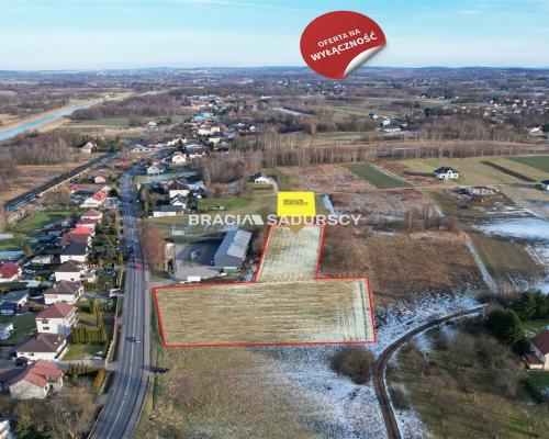 Działka budowlana w Jaśkowicach k/Skawiny gm. Skawina, powiat krakowski. Działka o powierzchni 6200 m2 i wymiarach części gł&oa