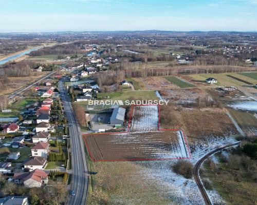 Działka budowlana w Jaśkowicach k/Skawiny gm. Skawina, powiat krakowski. Działka o powierzchni 6200 m2 i wymiarach części gł&oa