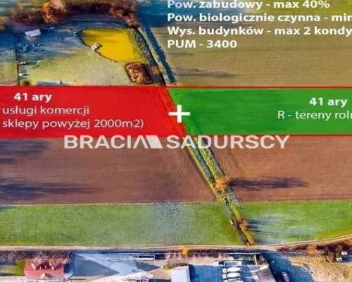 Działka inwestycyjna 82ar.