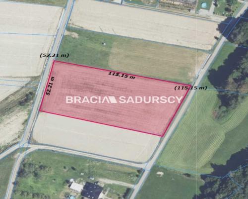 DZIAŁKA BUDOWLANA SZYK 60 ARÓW PŁASKA PROSTOKĄT