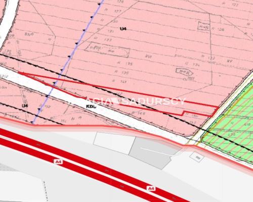 Działka komercyjna o powierzchni 8700 m&sup2; położona w miejscowości Rudno, gmina Krzeszowice. Teren w miejscowym planie zagos