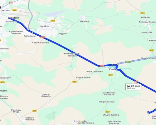 Siedlisko na wsi 35 km od Lublina.