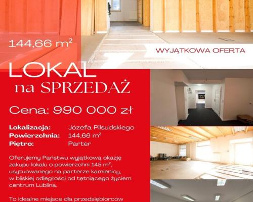 Lokal, 145 m2, parter, Śródmieście