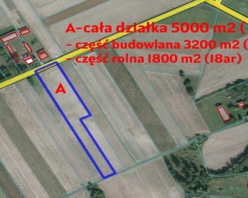 Działka rolno-budowalana Brzostówka g. Serniki 50a