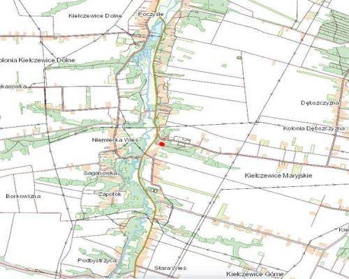 Kiełczewice Mar. - piękna działka pod domek.