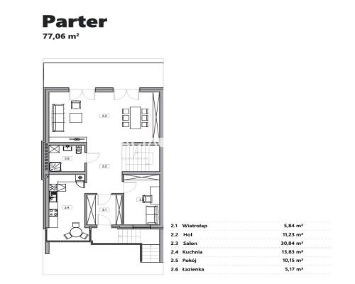 Bliźniak z garażem i ogrodem - 245,38 m2