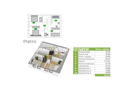 Bębło, Dom 70m z ogródkiem i miejscem parkingowym