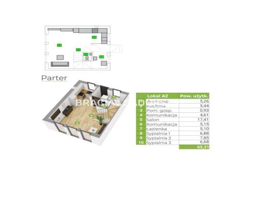 Bębło, Dom 70m z ogródkiem i miejscem parkingowym