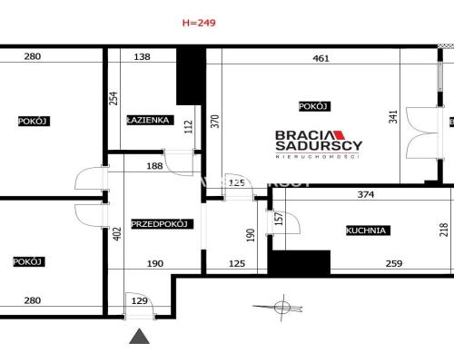 3-pok(oddzielne)z balkonem i widokiem na Wawel