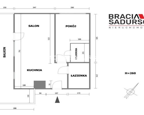 2 Pok z dużym balkonem al. 29 listopada.