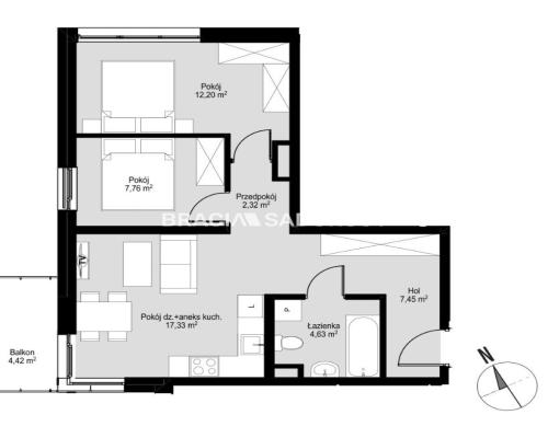 MIESZKANIA W KAMERALNYM BUDYNKU, PRĄDNIK CZERWONY