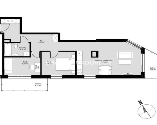 MIESZKANIA W KAMERALNYM BUDYNKU, PRĄDNIK CZERWONY