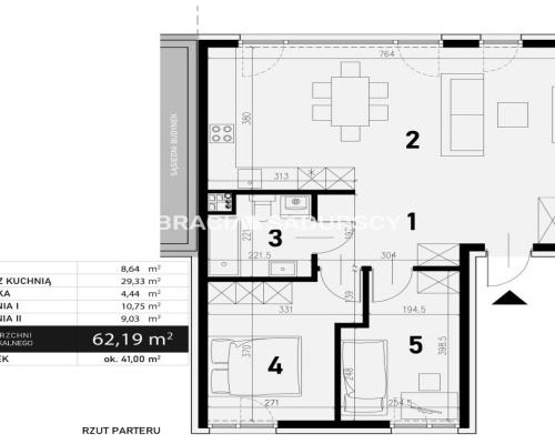 Mieszkanie 3-pokojowe z możliwością wydzielenia 4