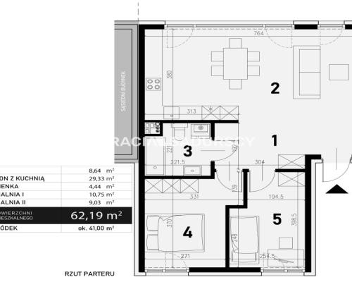 Mieszkanie 3-pokojowe z możliwością wydzielenia 4