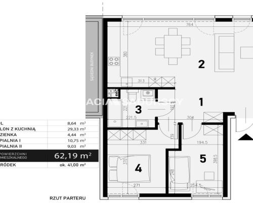Mieszkanie 3-pokojowe z możliwością wydzielenia 4