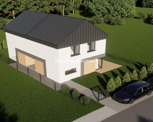 3pok.65m2 dwupoziomowe/nowoczesna bryła budynku