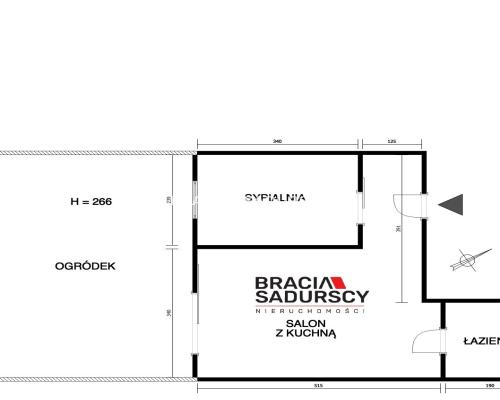 Bezczynszowe 2 pokojowe mieszkanie z ogródkiem