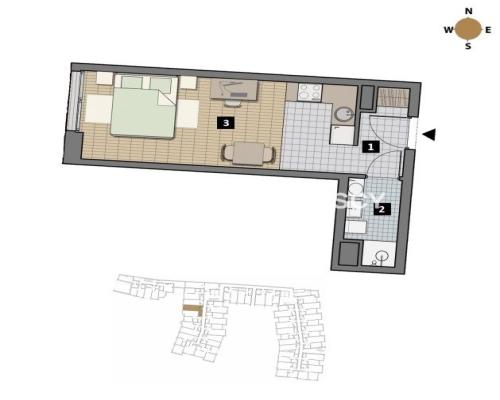 Dostępne mieszkania od 25m2 do 63m2. 