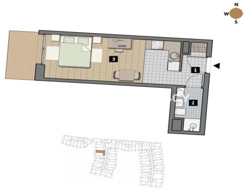 Dostępne mieszkania od 25m2 do 63m2. 