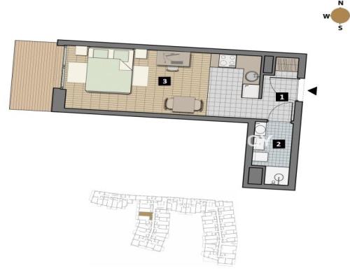 Dostępne mieszkania od 25m2 do 63m2. 
