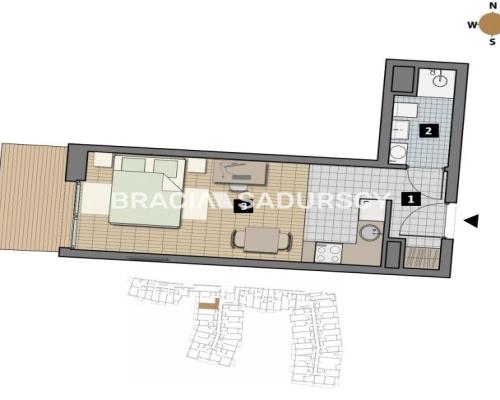 Dostępne mieszkania od 25m2 do 63m2. 