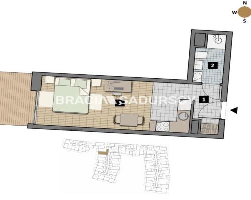 Dostępne mieszkania od 25m2 do 63m2. 