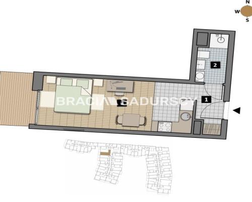 Dostępne mieszkania od 25m2 do 63m2. 