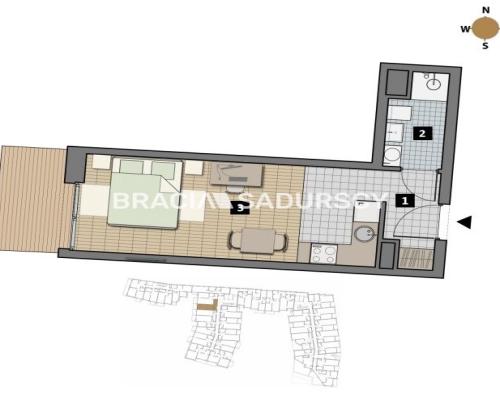 Dostępne mieszkania od 25m2 do 63m2. 